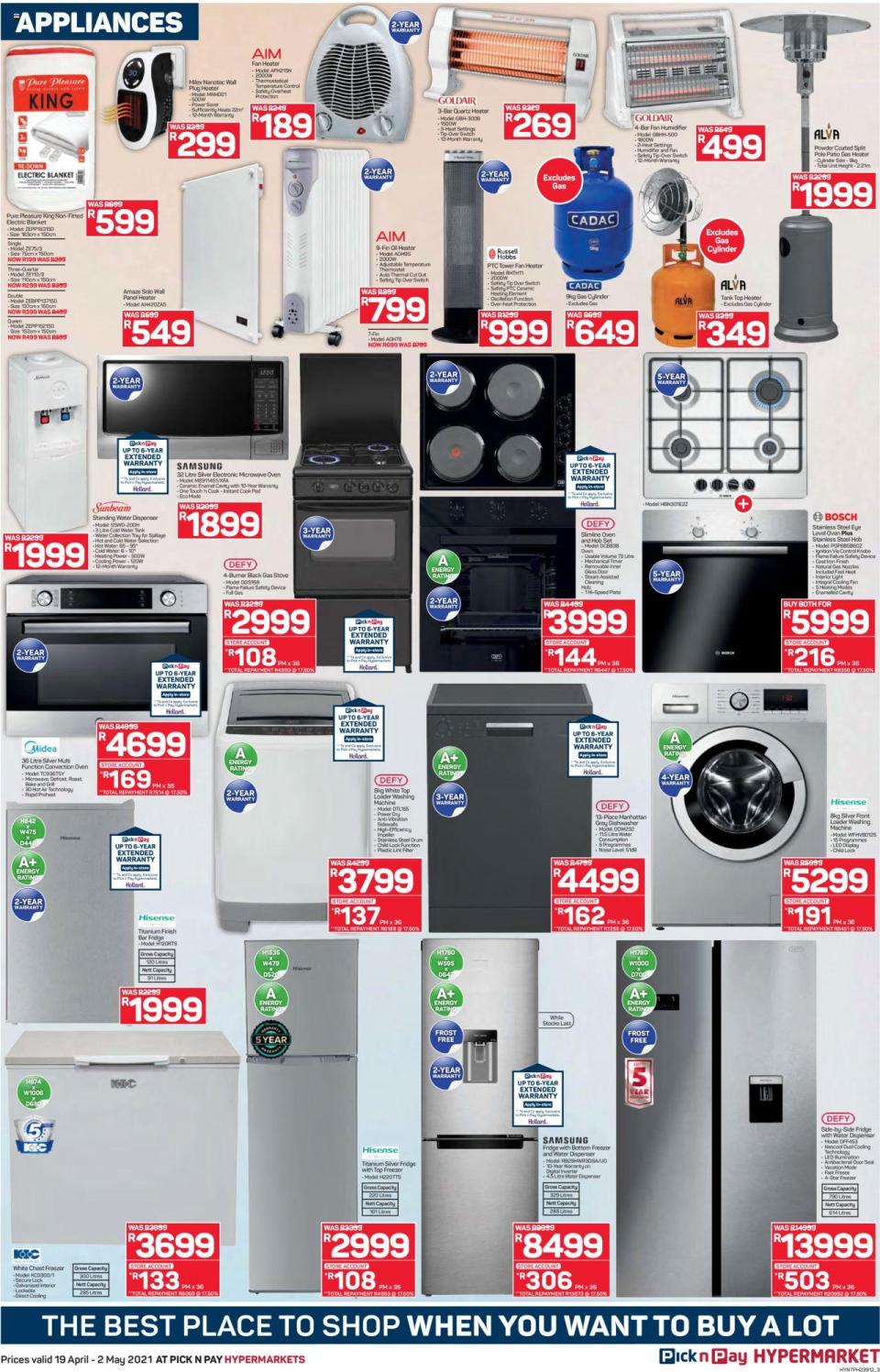 Pnp Specials Hypermarket 19 April 2021 Pick N Pay Catalogue Pnp