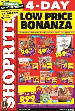 Shoprite Specials 31 August - 3 September 2023 | Shoprite Catalog