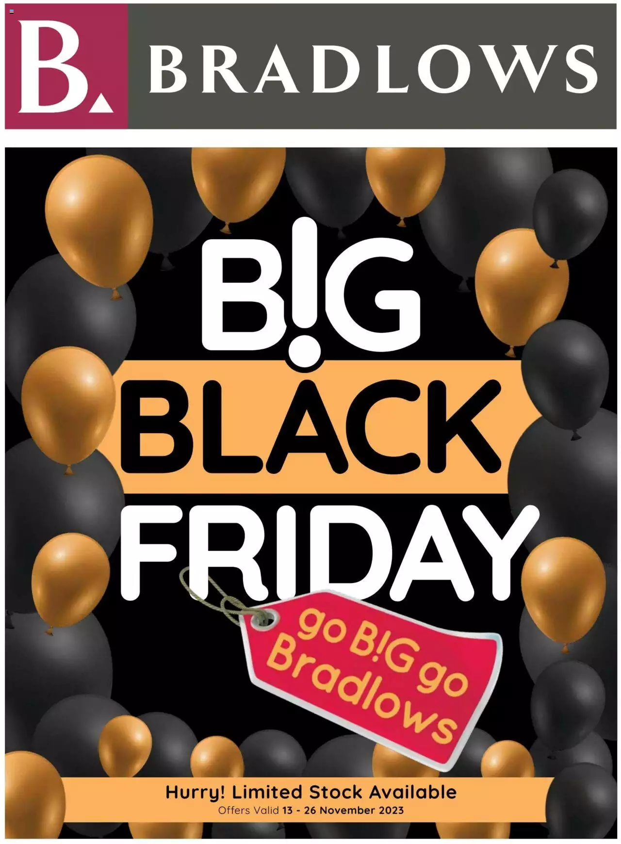 Bradlows Black Friday Catalogue 13 – 26 Nov 2023