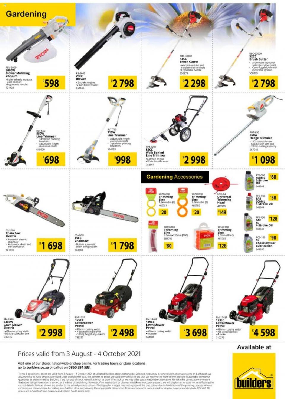 Builders Warehouse Specials 3 September 2021 | Builders Catalogue