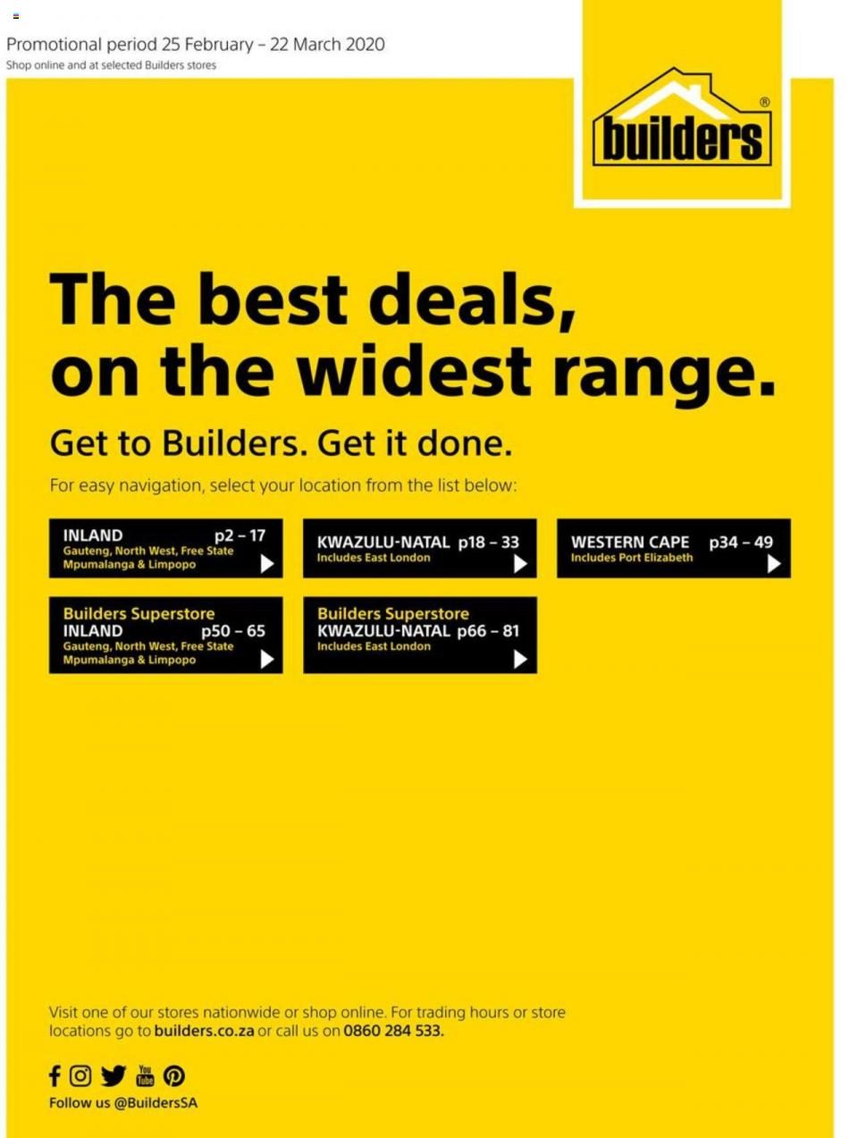 Builders Warehouse Specials Best Deals On The Widest Range 25 February 2020