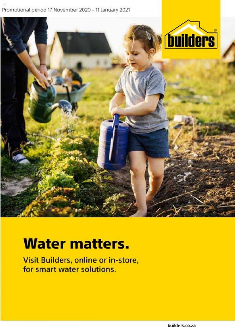 Builders Warehouse Specials Water Matters 17 November 2020