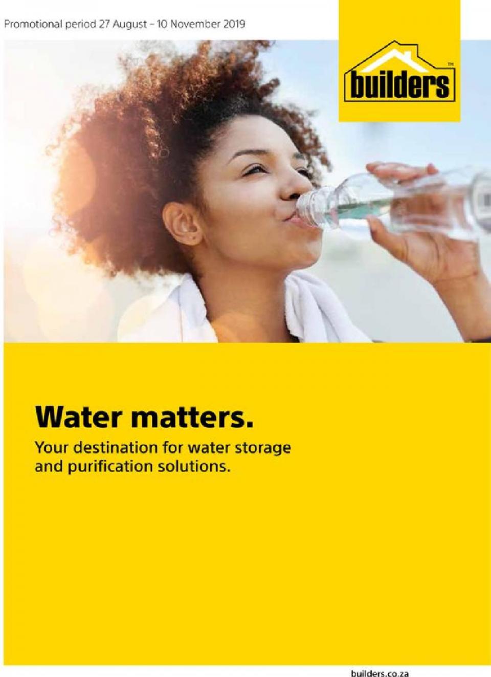 Builders Warehouse Water Matters 27 August 2019
