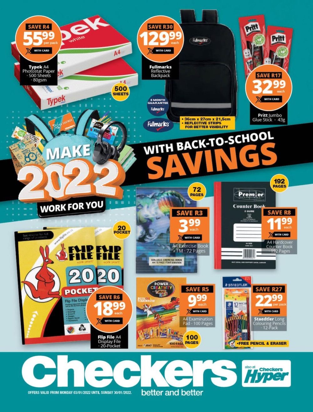 Checkers Specials Back to School 3 – 30 Jan 2022