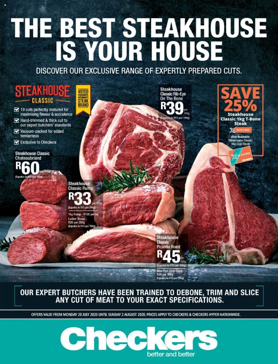 Checkers Specials Butchery Promotion 20 July 2020