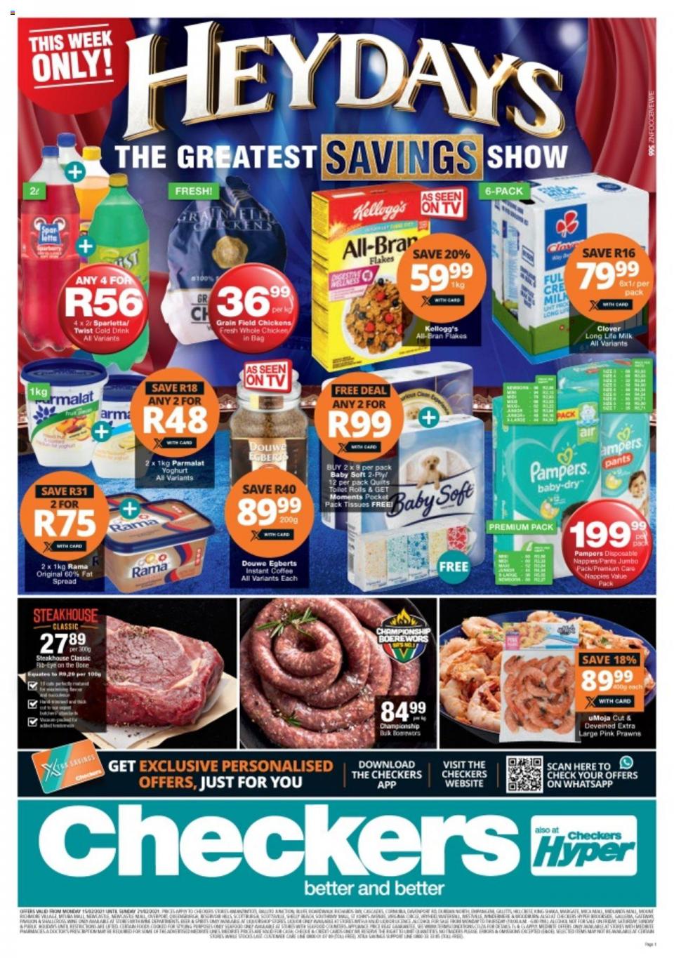 Checkers Specials Heydays Promotion 15 February 2021