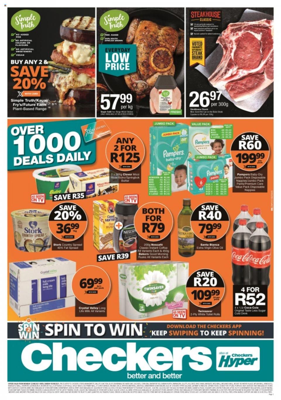Checkers Specials Over 1000 Deals Daily 23 Aug – 5 Aug 2021
