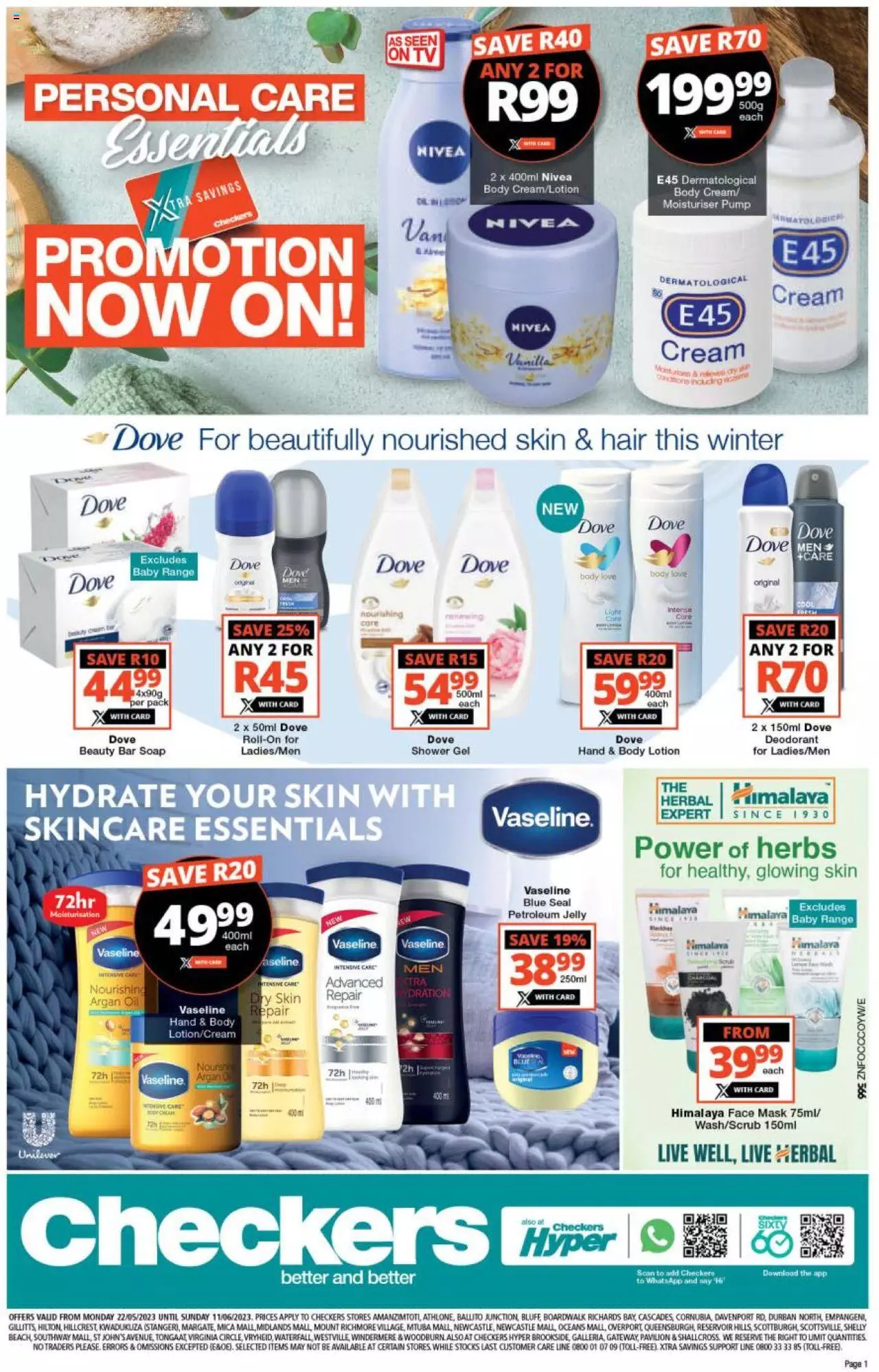 Checkers Specials Personal Care 22 May – 11 June 2023
