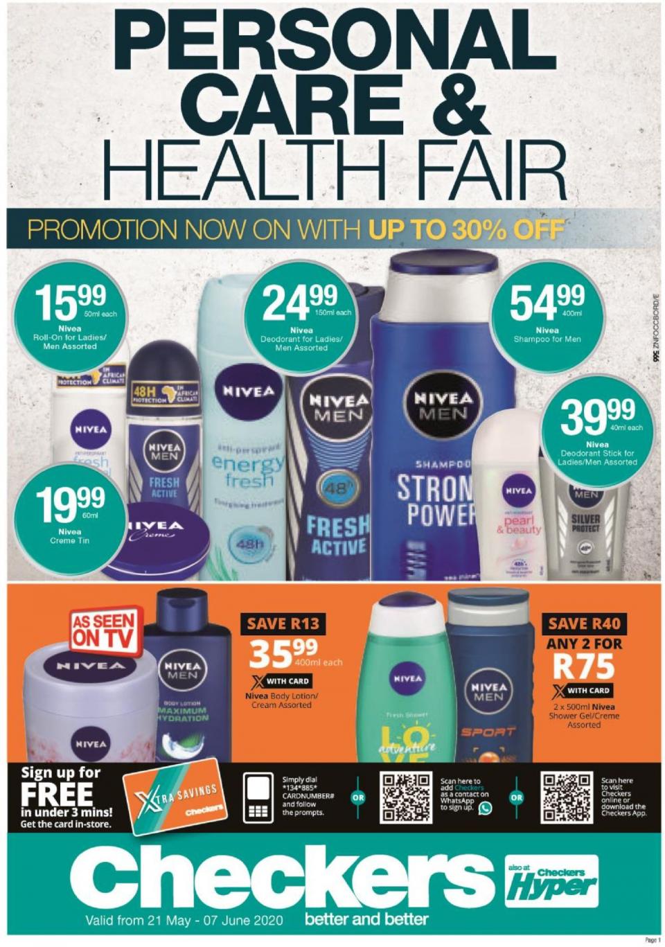 Checkers Specials Personal Care Catalogue 21 May 2020