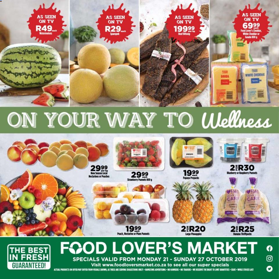 Food Lovers Specials Western Cape 21 October 2019