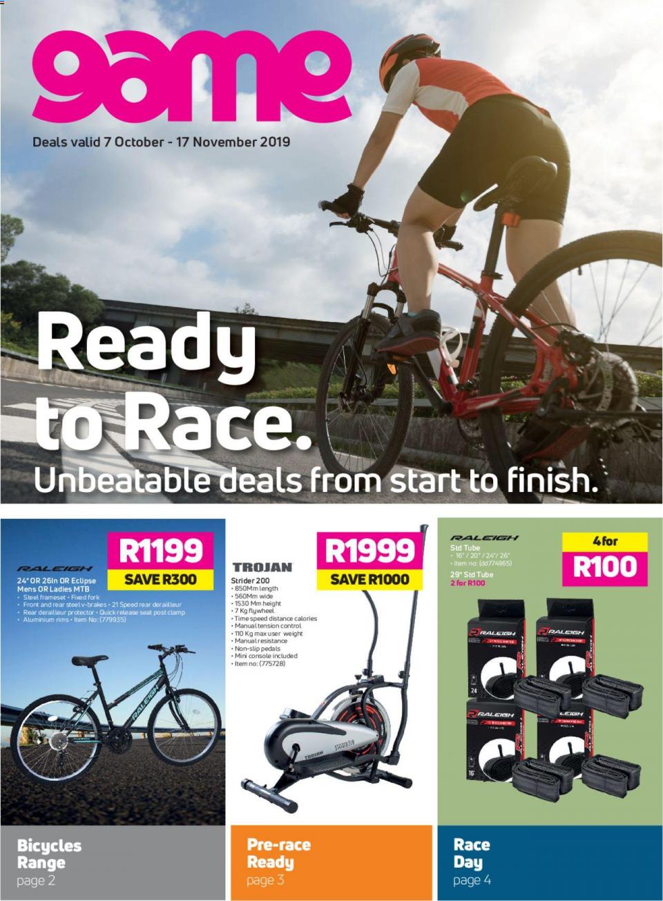 Game Specials Race And Ride 07 October 2019