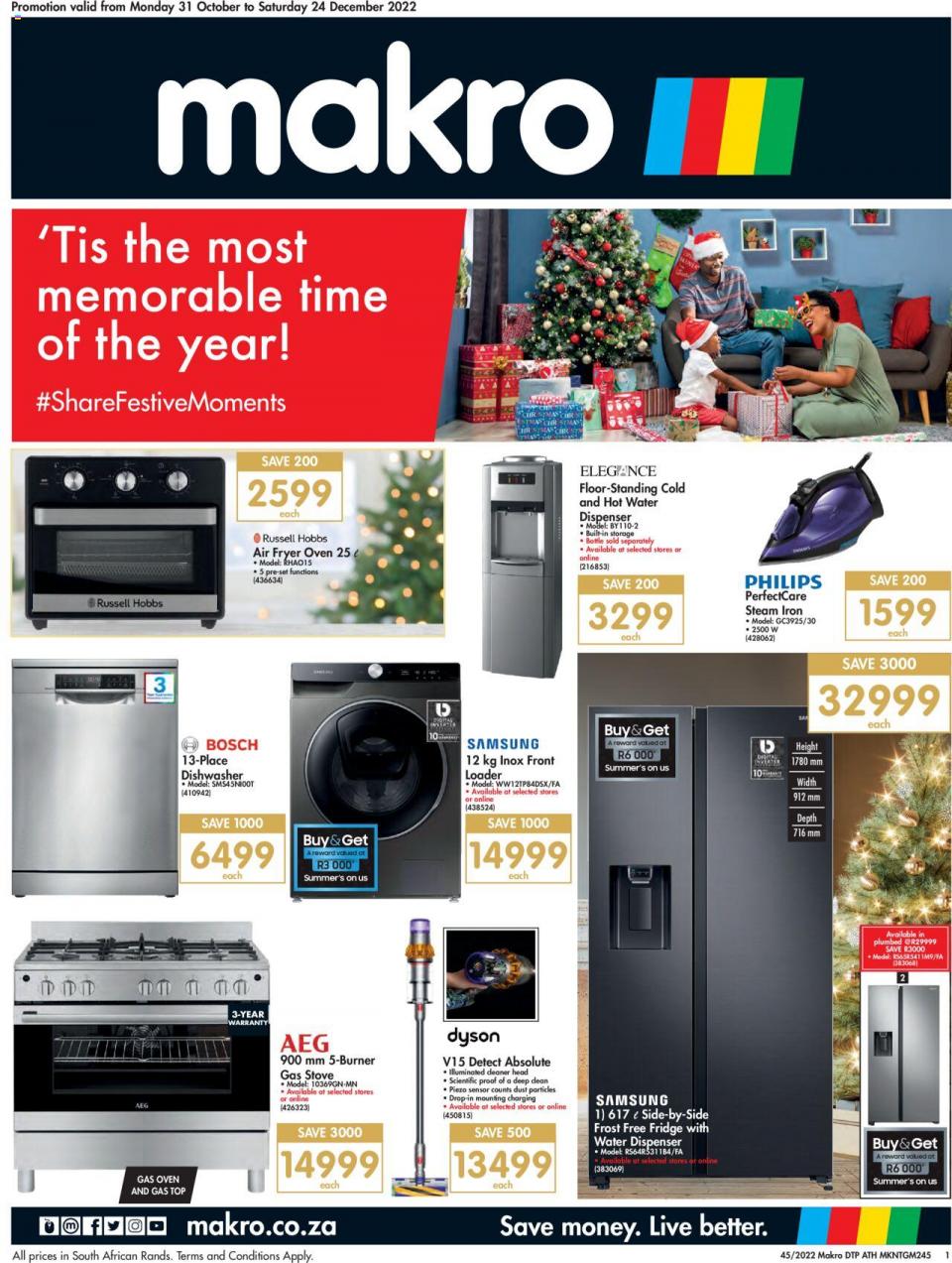 Makro Specials Appliances Sale 31 Oct – 24 Dec 2022