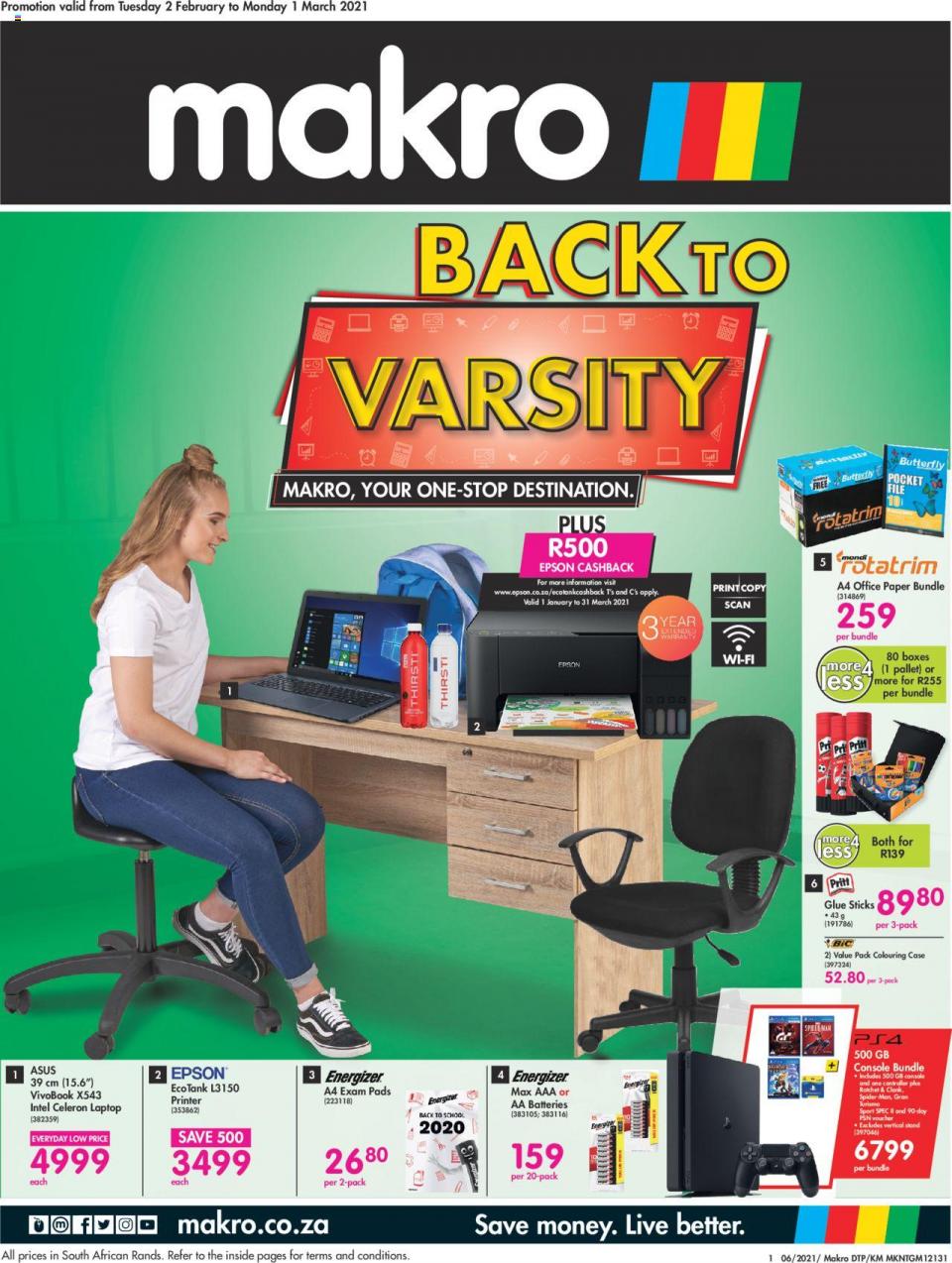 Makro Specials Back To Varsity 2 February 2021