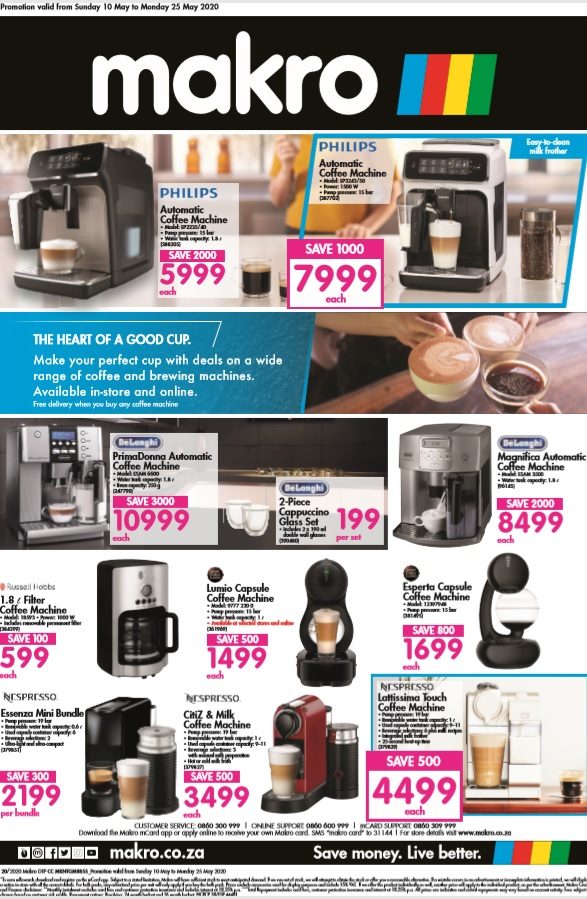 Makro Specials Coffee Machines Catalogue 10 May 2020