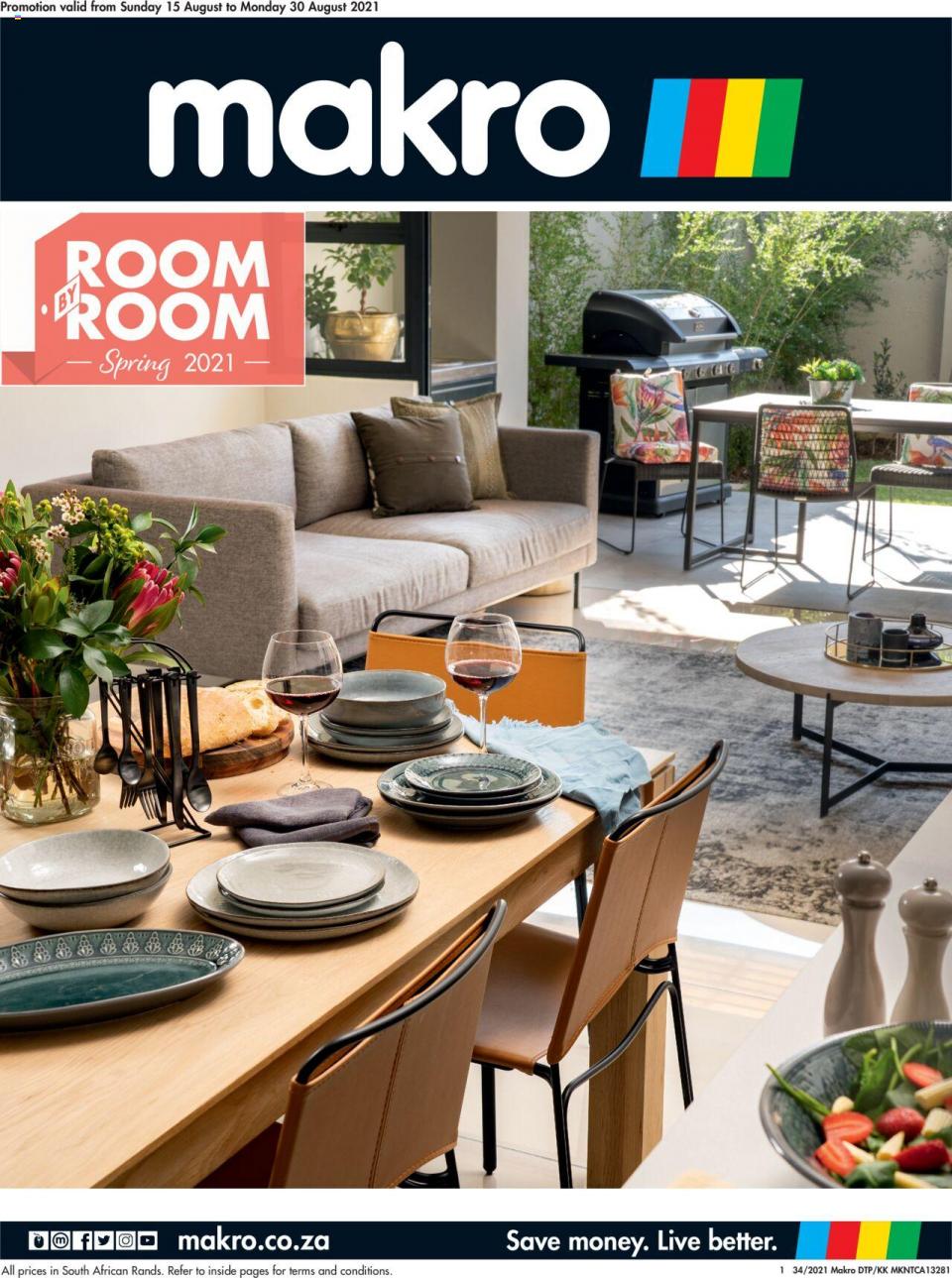 Makro Specials Room By Room Sale 15 – 30 August 2021