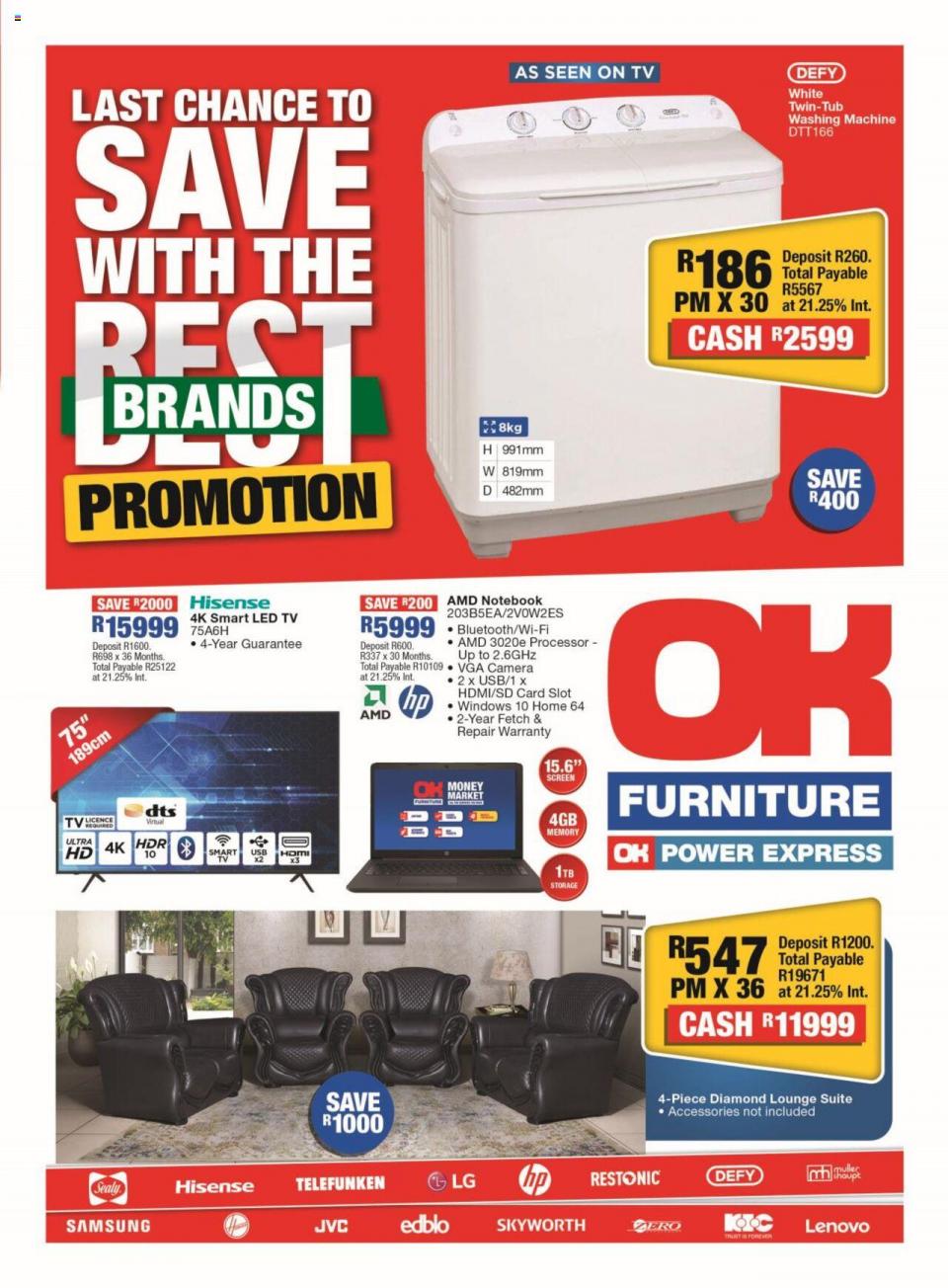 OK Furniture Specials 16 – 31 May 2022