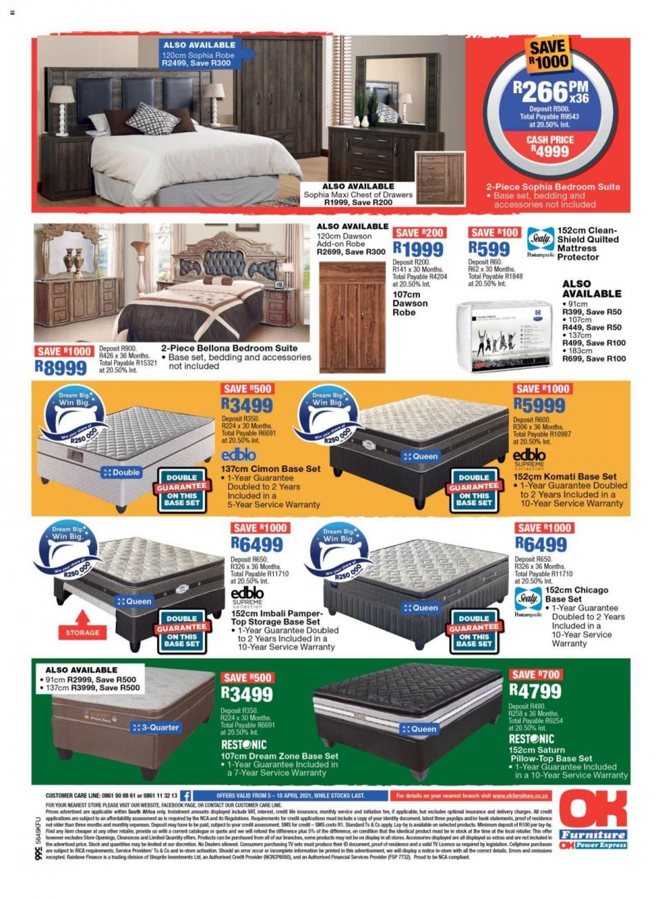 OK Furniture Specials 5 April 2021 | OK Furniture Catalogue | OK Furniture