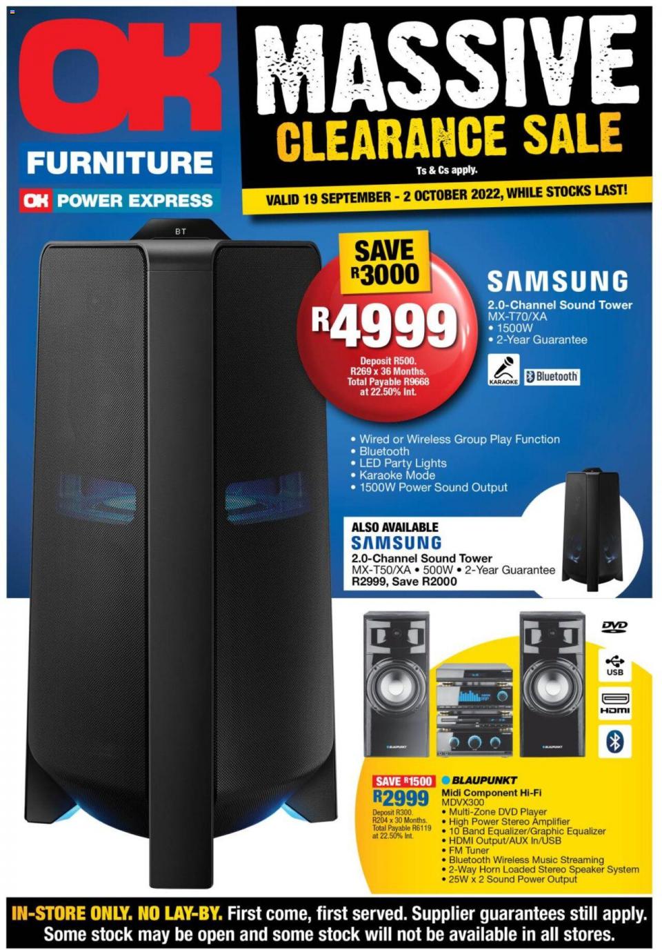 OK Furniture Specials Clearance 19 Sep – 2 Oct 2022