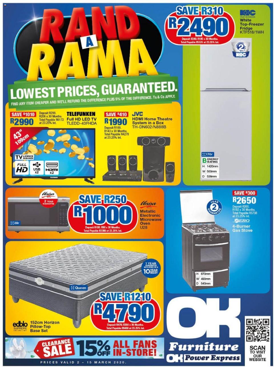 OK Furniture Specials Rand A Rama Catalogue 2 March 2020
