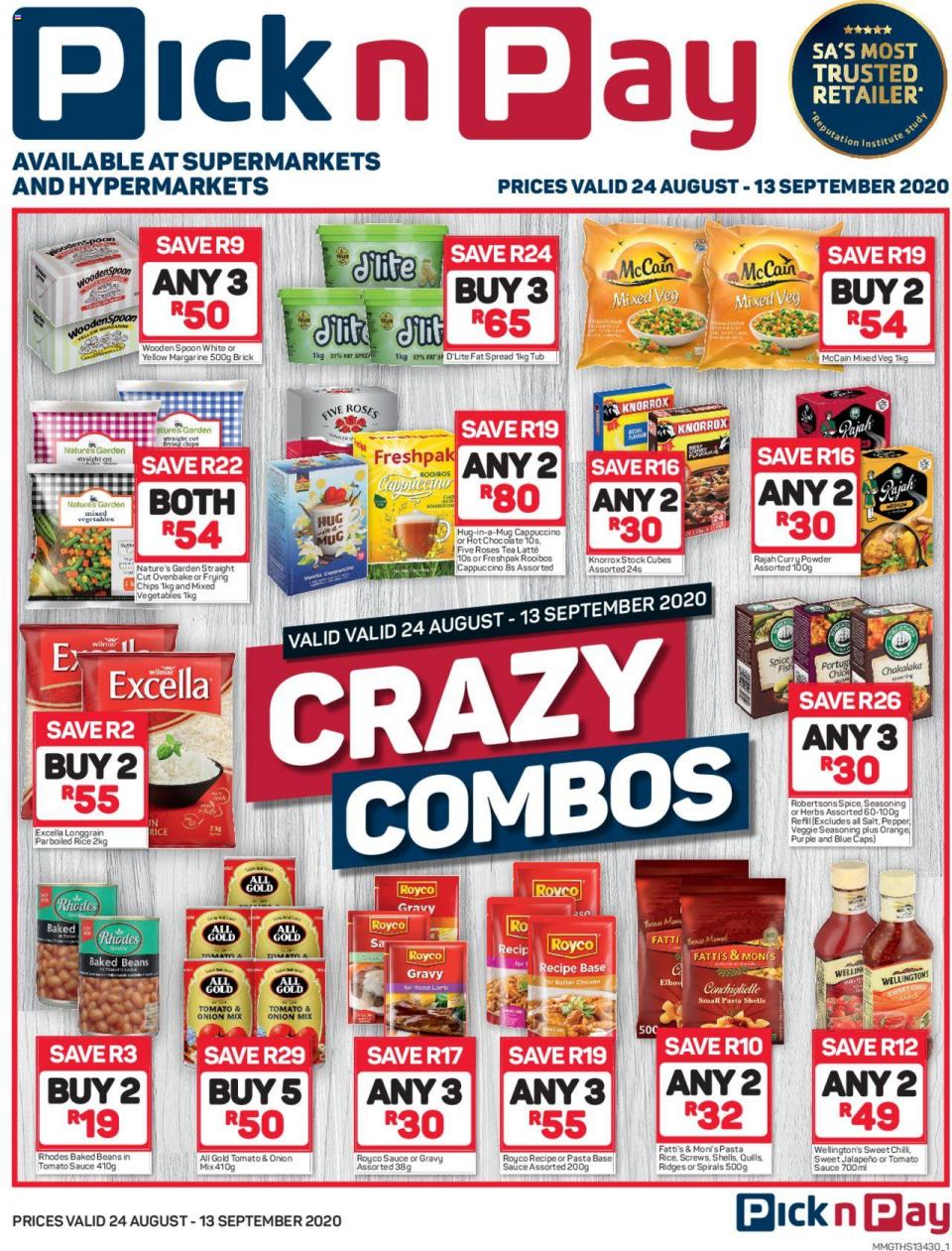 Pick n Pay Crazy Combo 24 August 2020