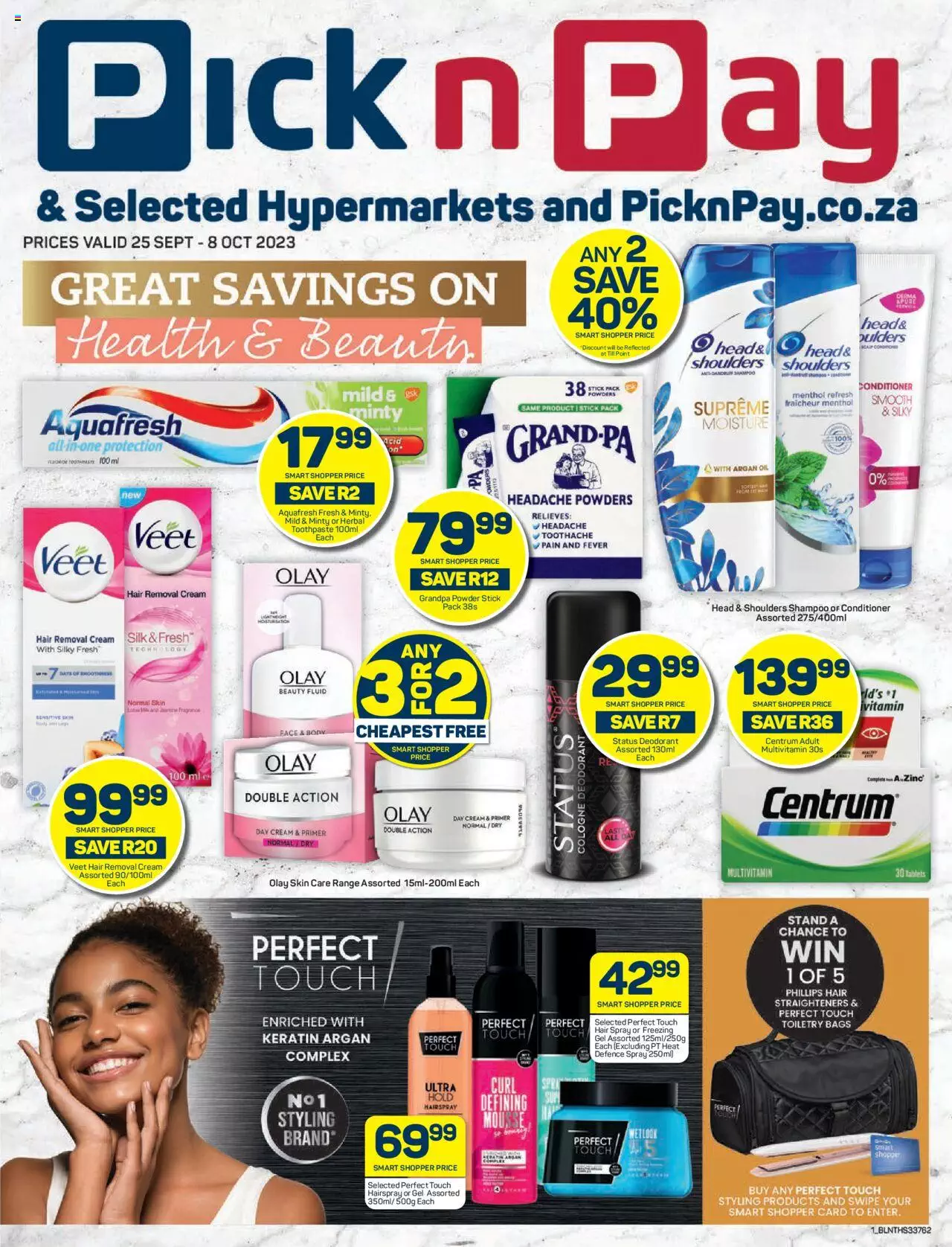 Pick n Pay Health and Beauty Specials 25 Sep – 8 Oct 2023