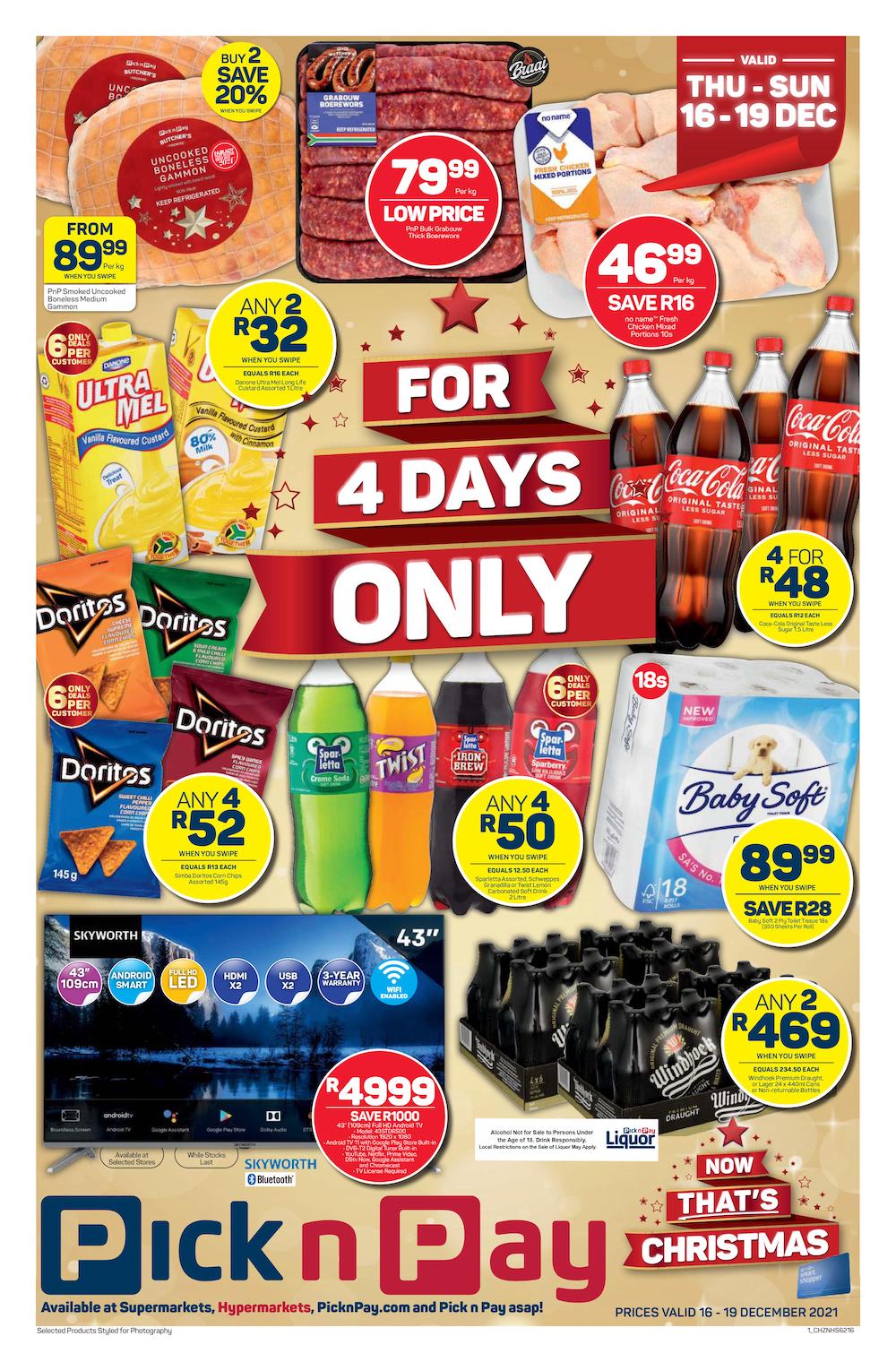 Pick n Pay Specials 16 – 19 December 2021