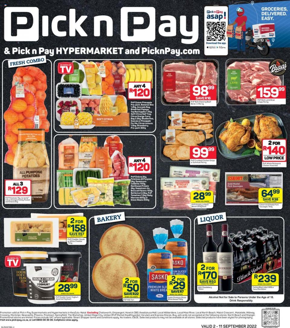 Pick n Pay Specials 2 – 11 September 2022