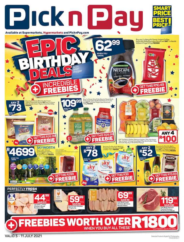 Pick n Pay Specials 5 – 11 July 2021
