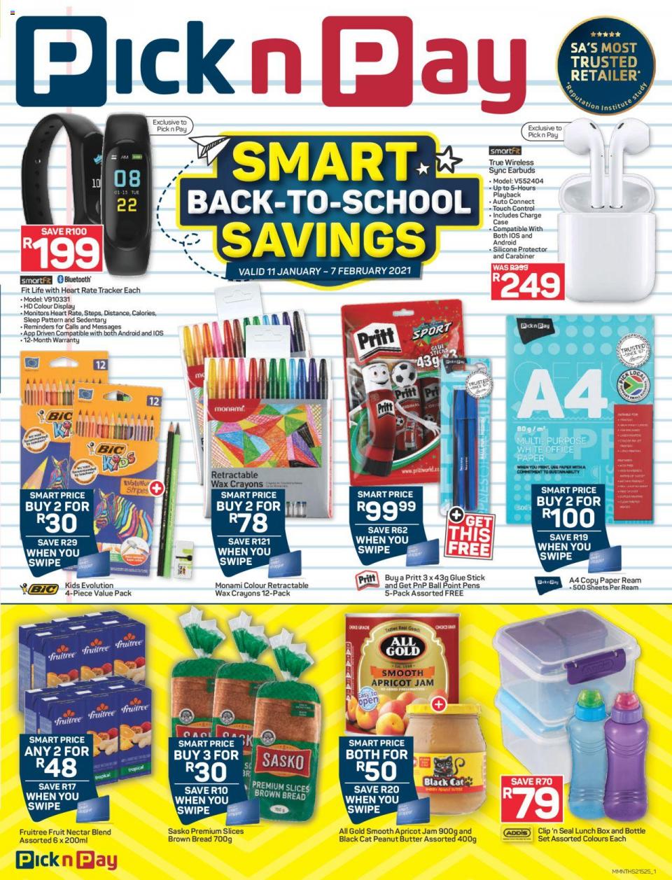 Pick n Pay Specials Back to School 11 January 2021