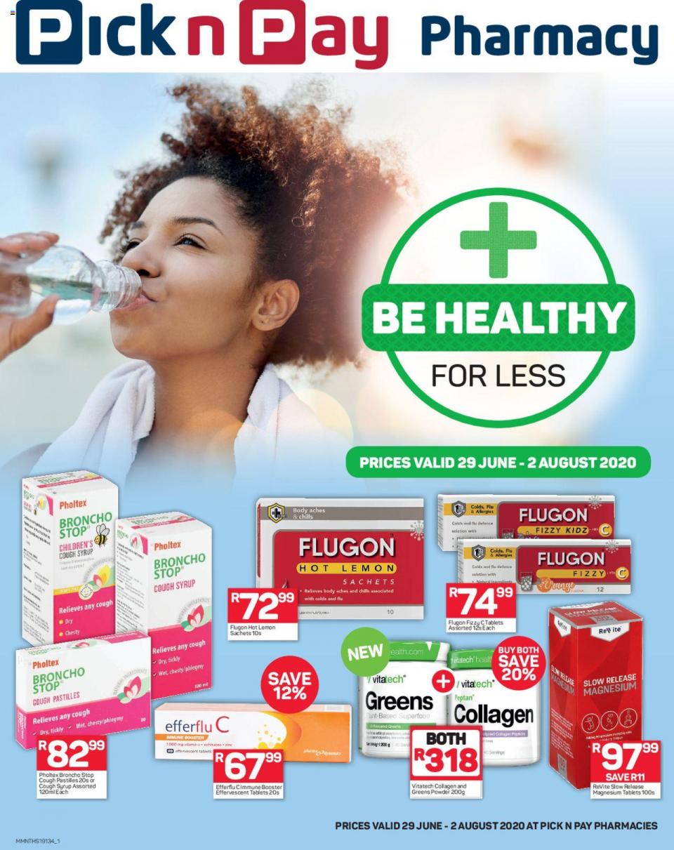 Pick n Pay Specials Be Healthy For Less 29 June 2020