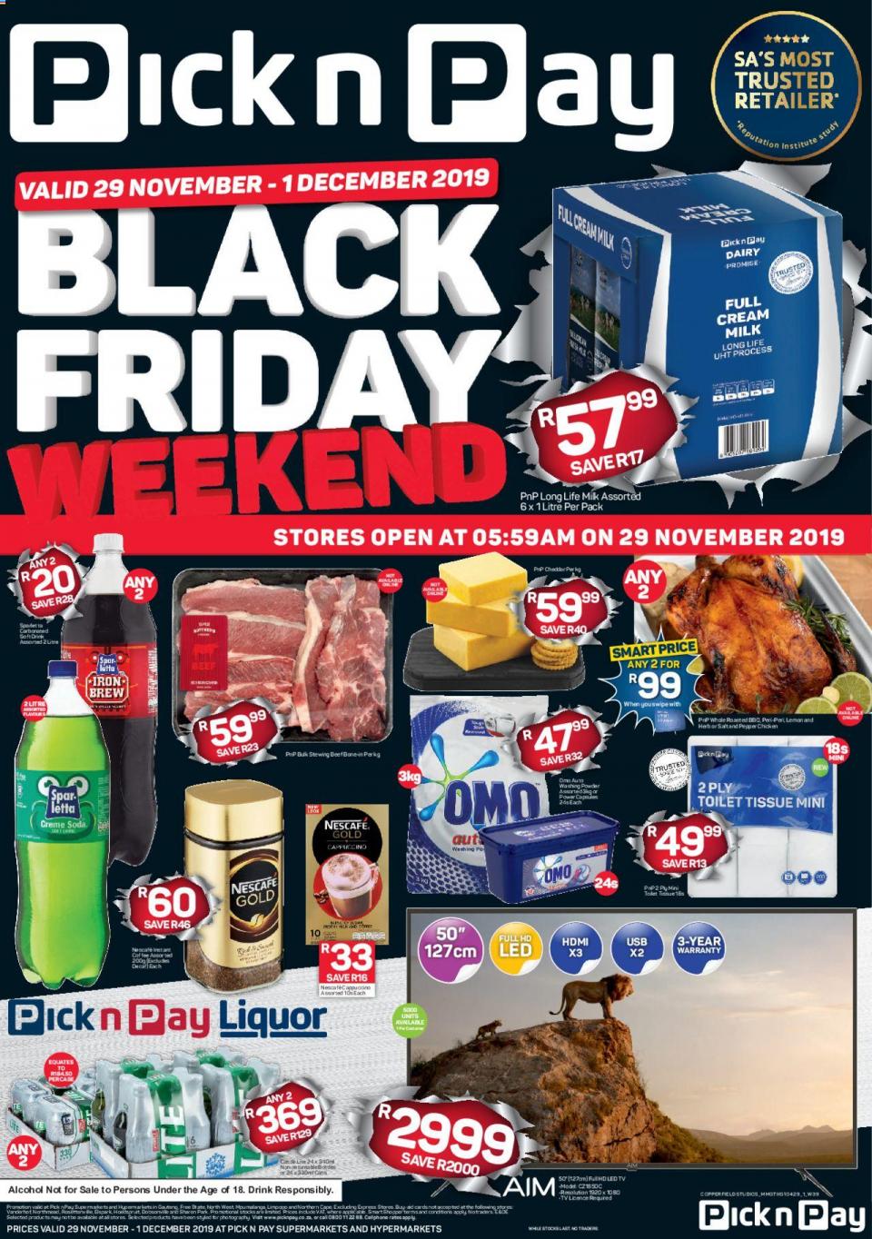 Pick N Pay Specials Black Friday Weekend 29 November 2019