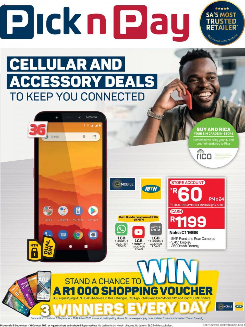Pick n Pay Specials Cellular 6 Sep – 31 Oct 2021