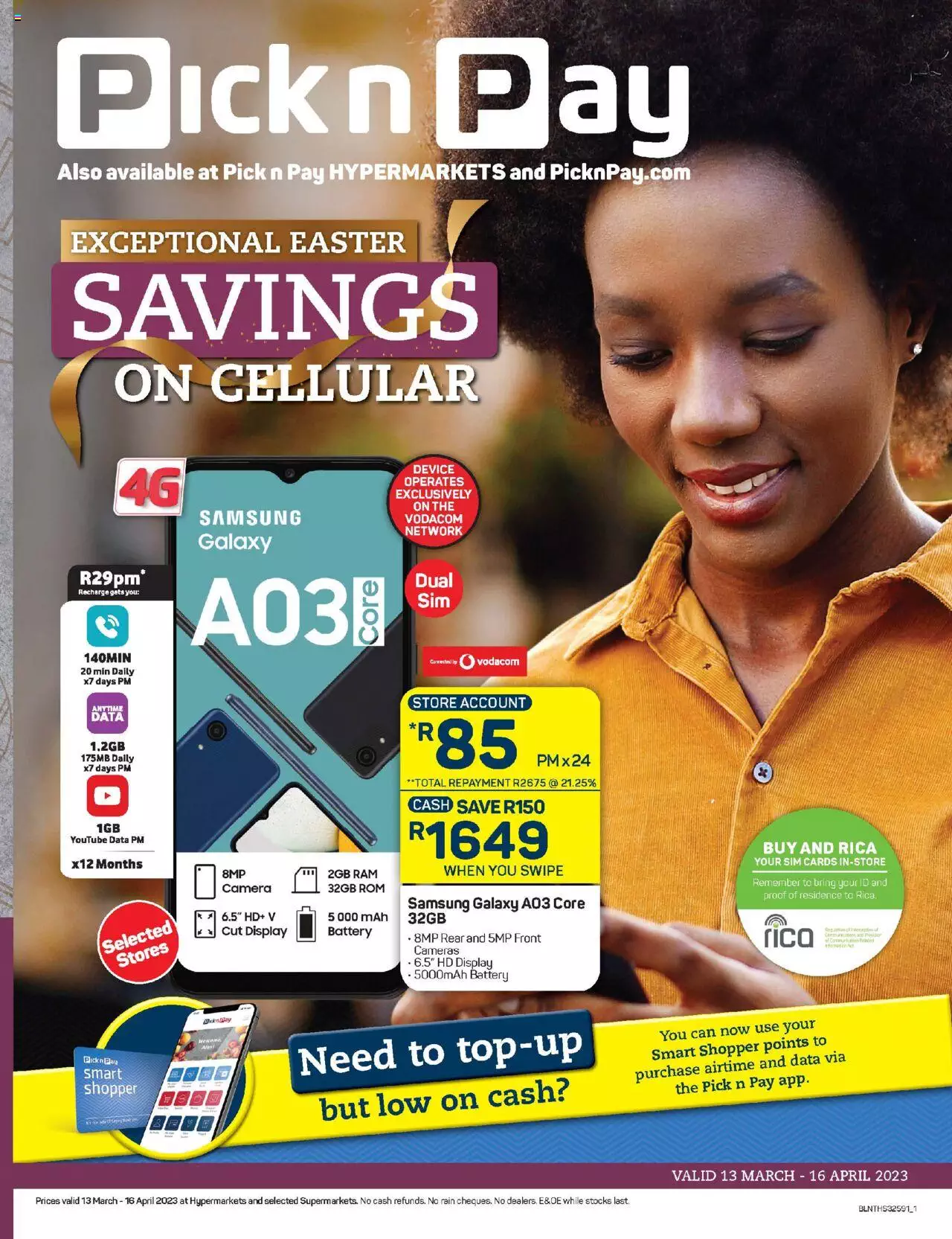 Pick n Pay Cellular Savings 13 Mar – 16 Apr 2023