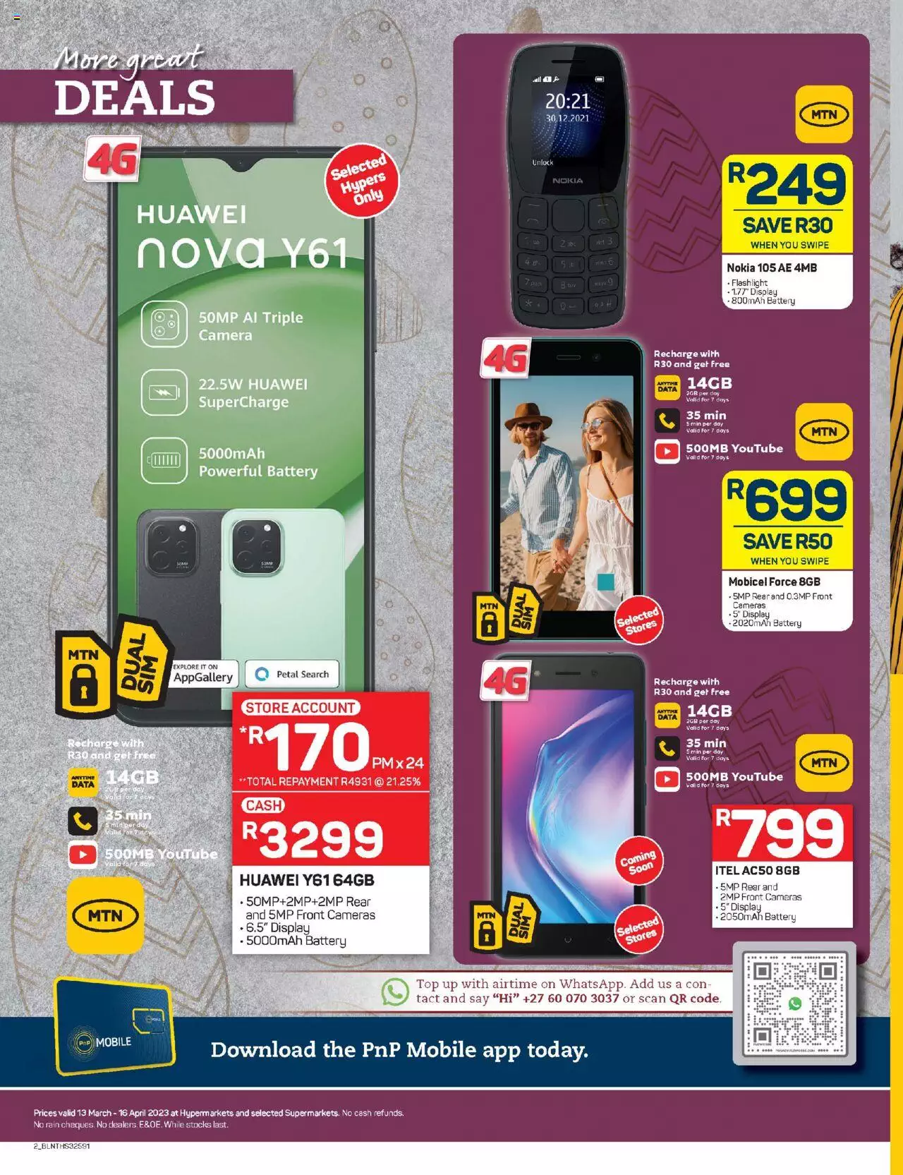 Pnp Cellular Savings 13 Mar 2023 | Pick n Pay Catalogue | SA