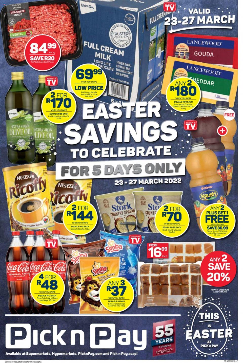 Pick n Pay Specials Easter Savings 23 – 27 March 2022