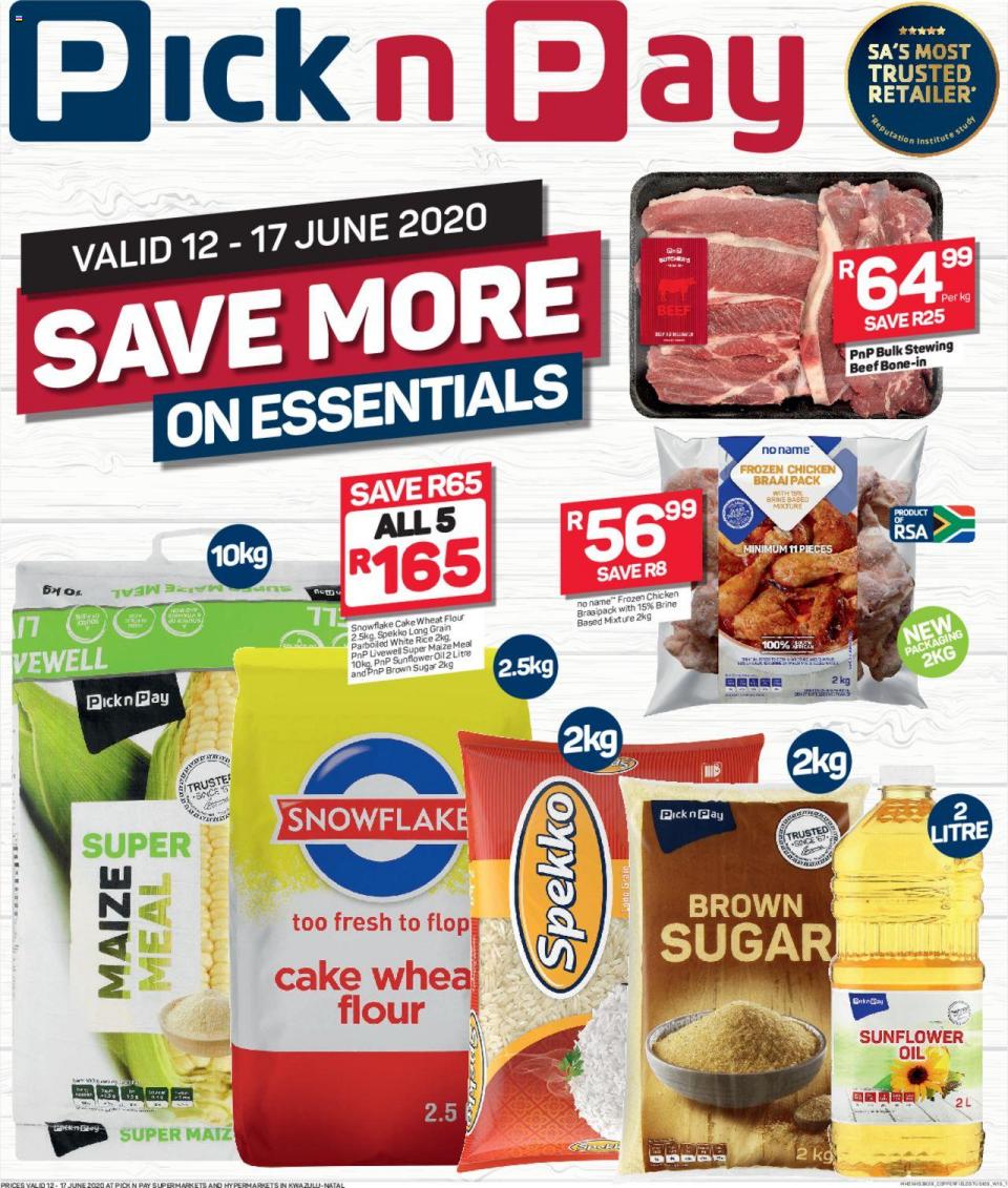 Pick n Pay Specials Even More Savings 12 June 2020