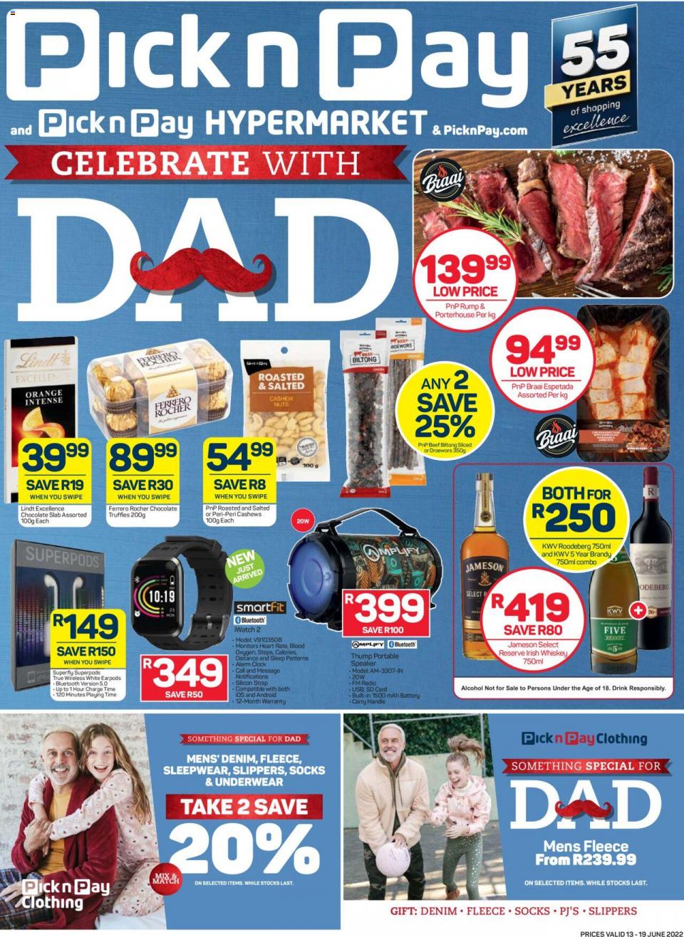 Pick n Pay Specials Father’s Day 13 – 19 June 2022