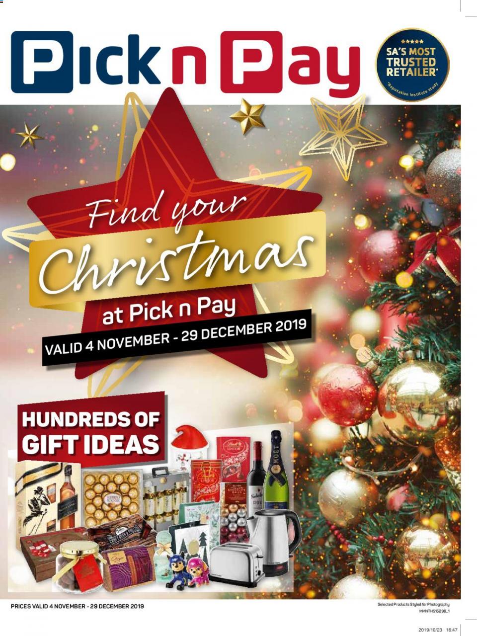 Pick n Pay Specials Find Your Christmas 04 November 2019