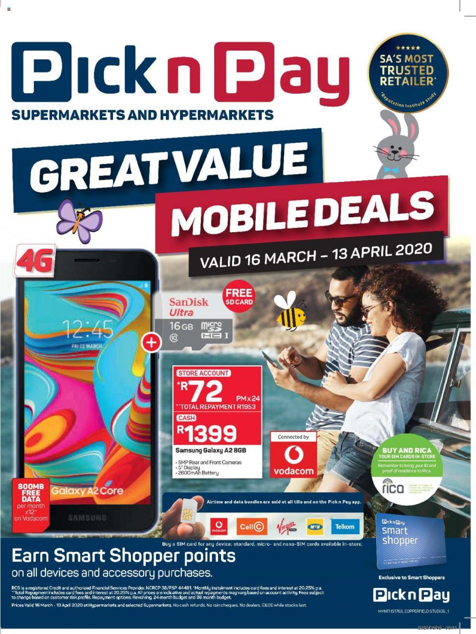 Pick n Pay Specials Great Value Mobile Deals 16 March 2020