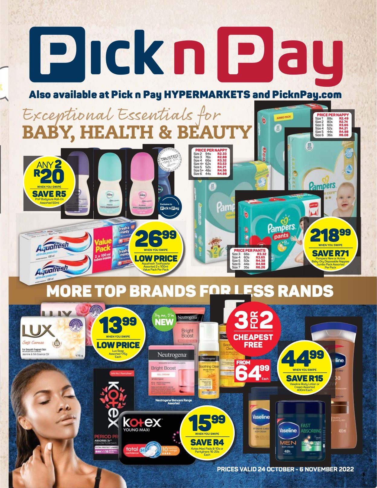 Pick n Pay Specials Health and Beauty Oct 2022