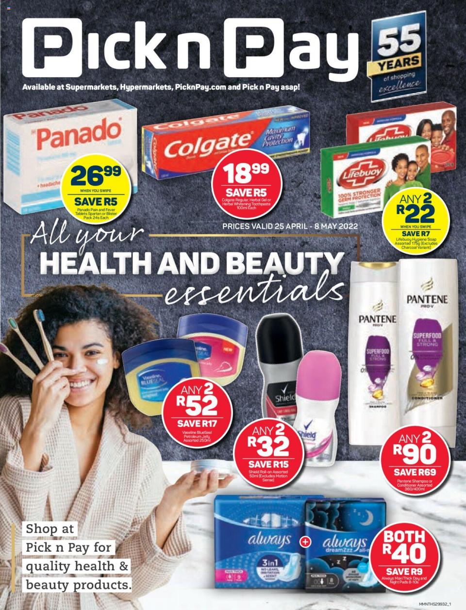 Pick n Pay Specials Health & Beauty 25 Apr – 8 May 2022