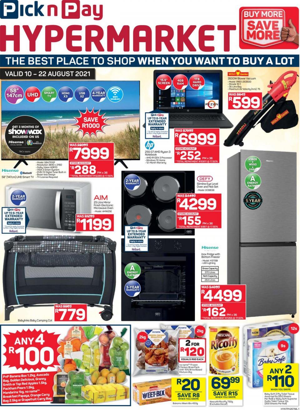 Pick n Pay Specials Hyper 10 – 22 August 2021