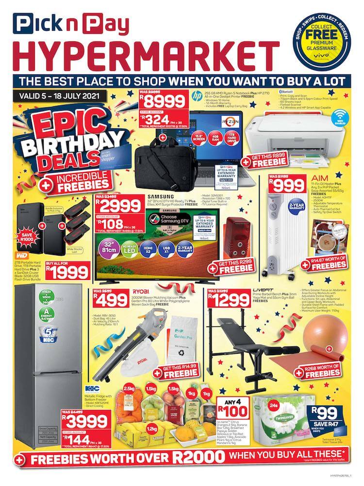 Pick n Pay Specials Hyper 5 – 18 July 2021