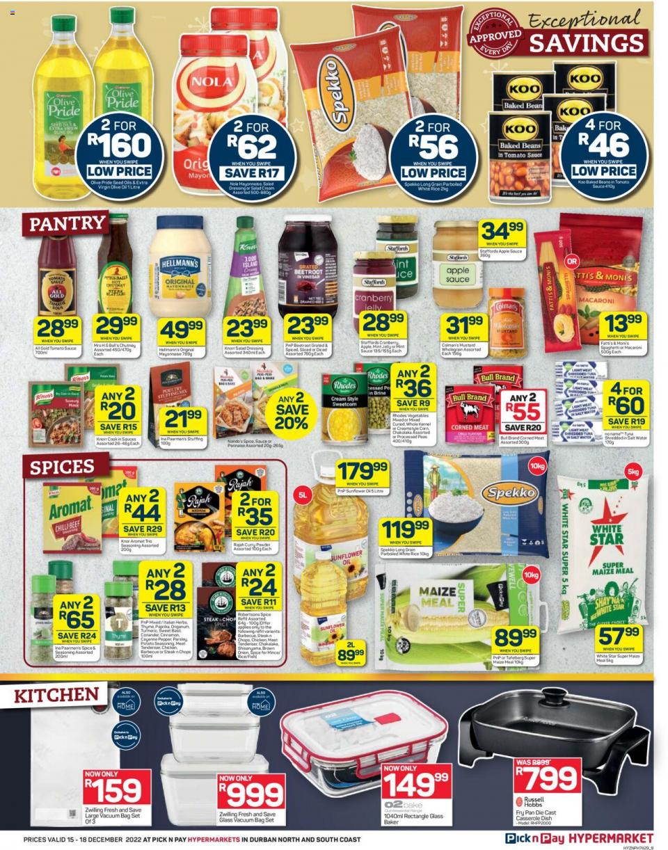 Pnp Specials Hyper Festive Savings 2022 | Pick n Pay Catalogue | 2022