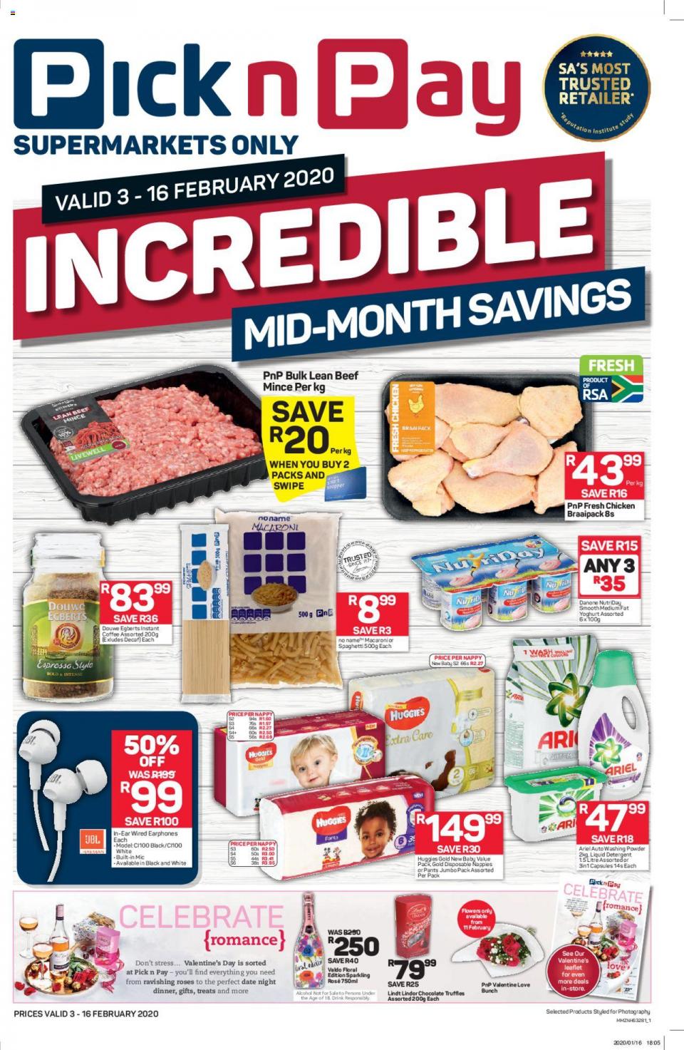 Pick n Pay Specials Incredible Mid-Month Savings 3 February 2020