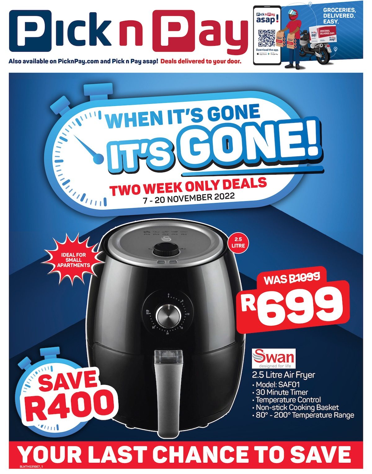 Pick n Pay Specials Last Chance to Save 7 – 20 Nov 2022