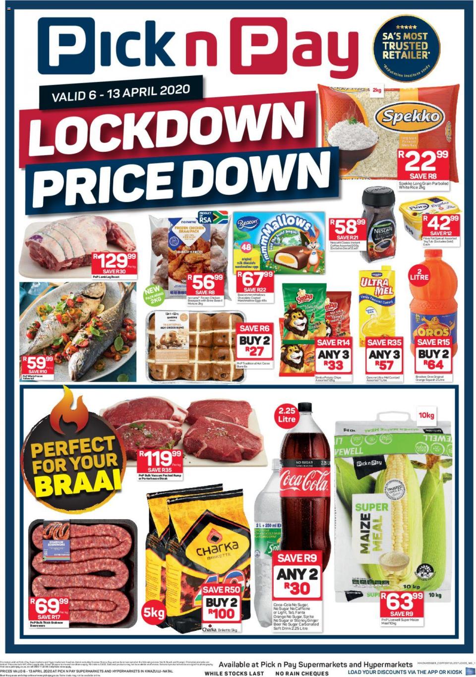 Pick n Pay Specials Lockdown Pricedown 06 April 2020