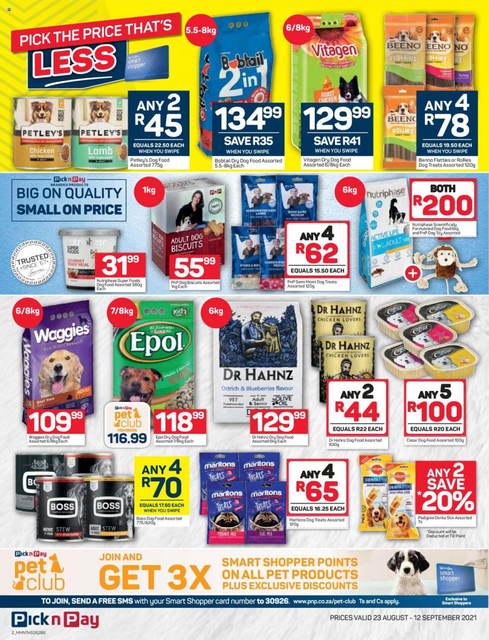 Pnp Specials Pet 23 August 2021 Pick n Pay Catalogue Pnp Specials