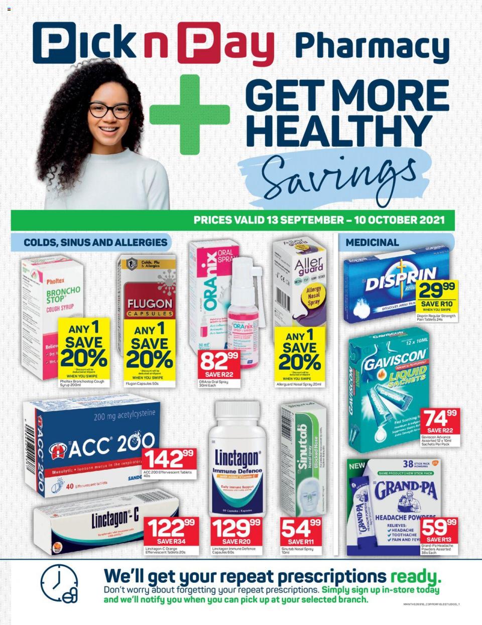 Pick n Pay Specials Pharmacy 13 Sep – 10 Oct 2021