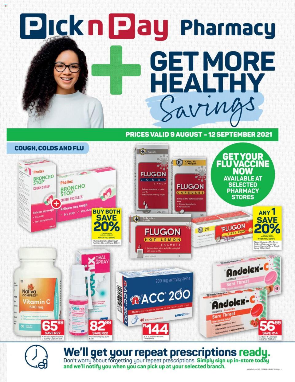 Pick n Pay Specials Pharmacy 9 Aug – 12 Sep 2021